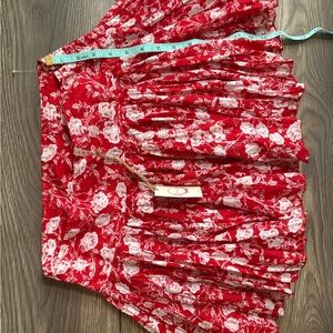 RAGA Red and White Floral Skater Skirt